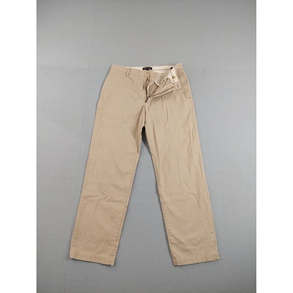 Banana Republic Men Chino Pant 34X32 Beige Straight Leg Casual‎ Work Trouser
